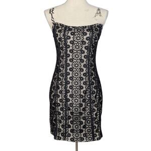 Cotton Candy LA Lace Strapless Dress Black Size Large